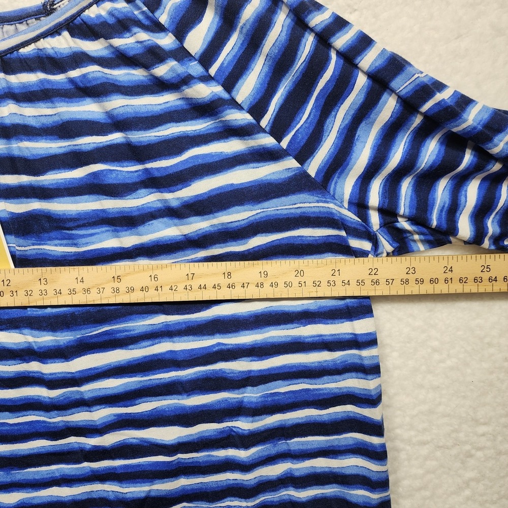 Michael Kors Womens Striped Bell Sleeve Boho Peasant Top NWT - Picture 3 of 7